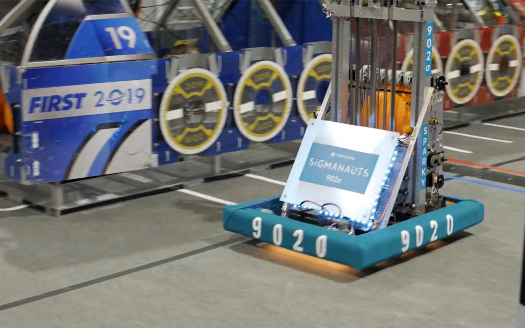 Picture of example of engineering project created during an event in partnership with FIRST NYC Robotics